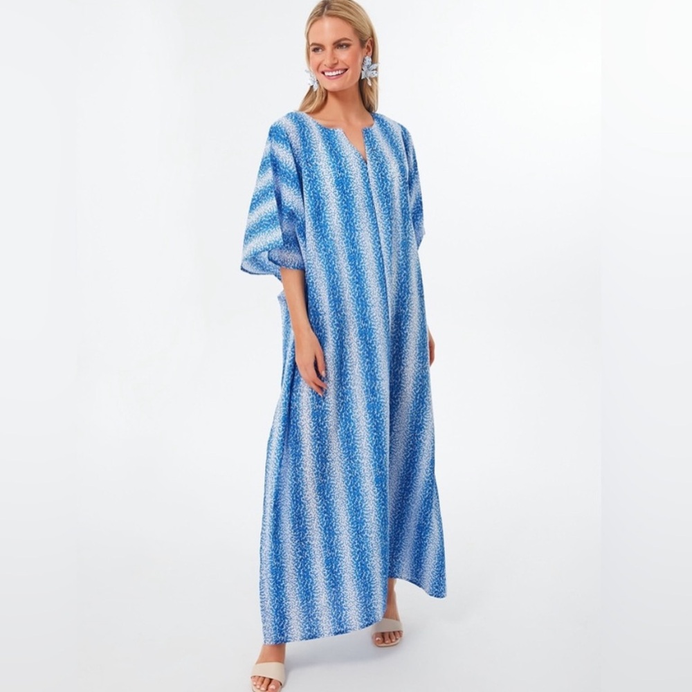 SOLD Tuckernuck Blue Kaftan Dress